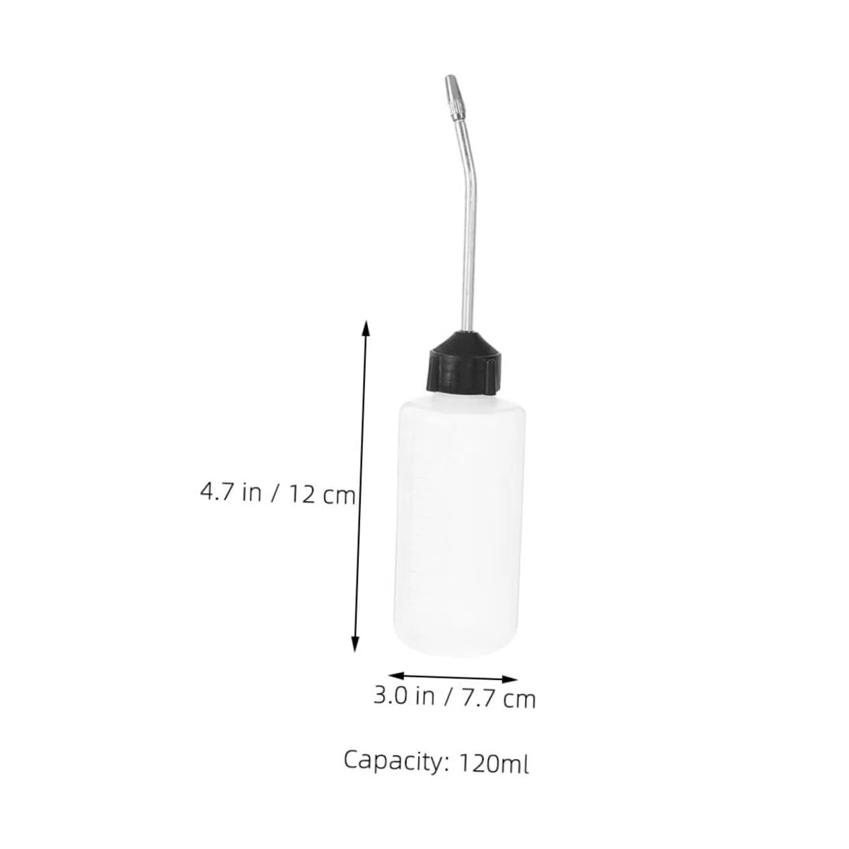 Mikikit 4 Aplicadores de Aceite y Proyectos de Costura para Uso Industrial Boquilla Larga de Hierro, Tapa Roscada, Capacidad 120 Ml, Diseño a Prueba de Fugas para Máquina de Coser
