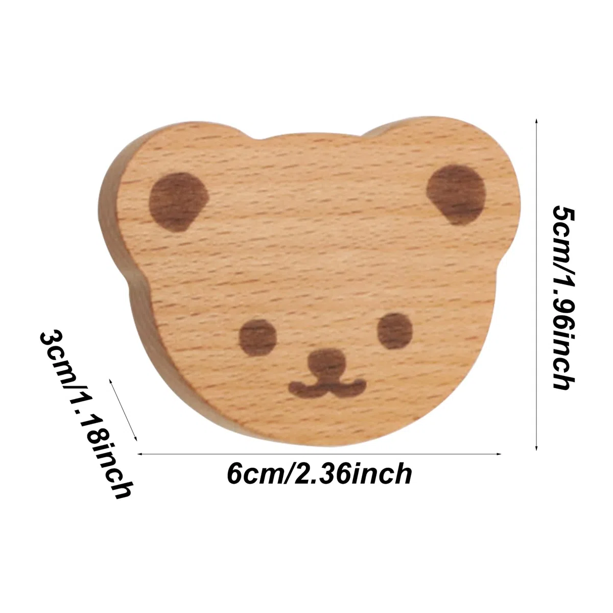 Genérico Tiradores Para Muebles Y Cajones 10 Piezas Con Diseño De Oso - Pomos Para Muebles De Baño De Madera - Tiradores Decorativos Para Cocina Baño Escritorio Armario Puerta