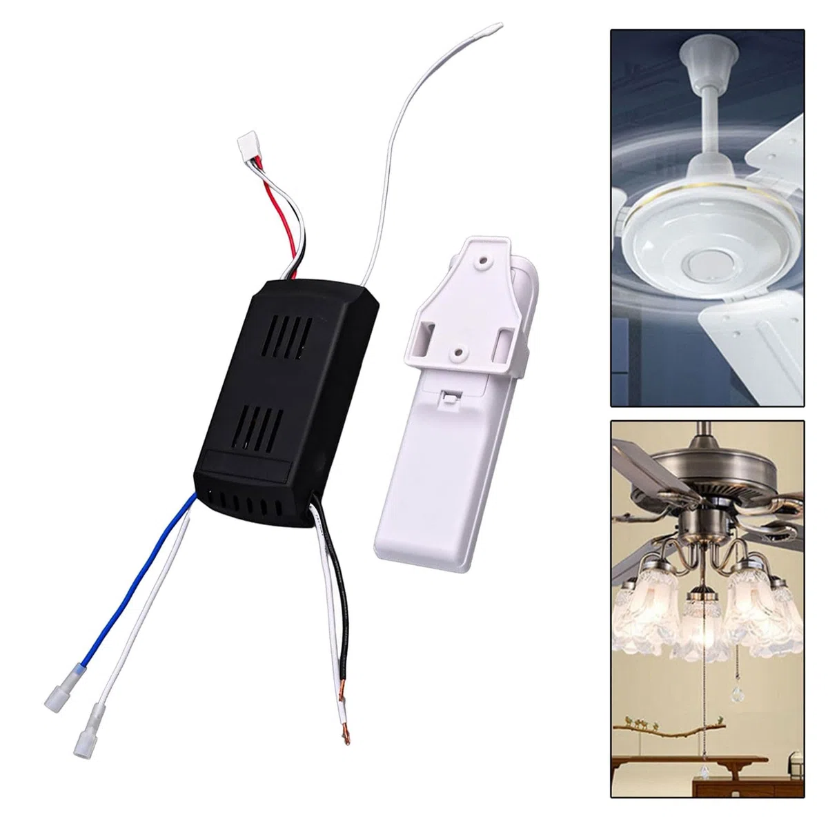 Kit de control remoto de ventilador de techo de conversión de frecuencia, controlador receptor de luz de 90 265 V con 30 m para rango, interruptor inalámbrico de 6 velocidades para oficina