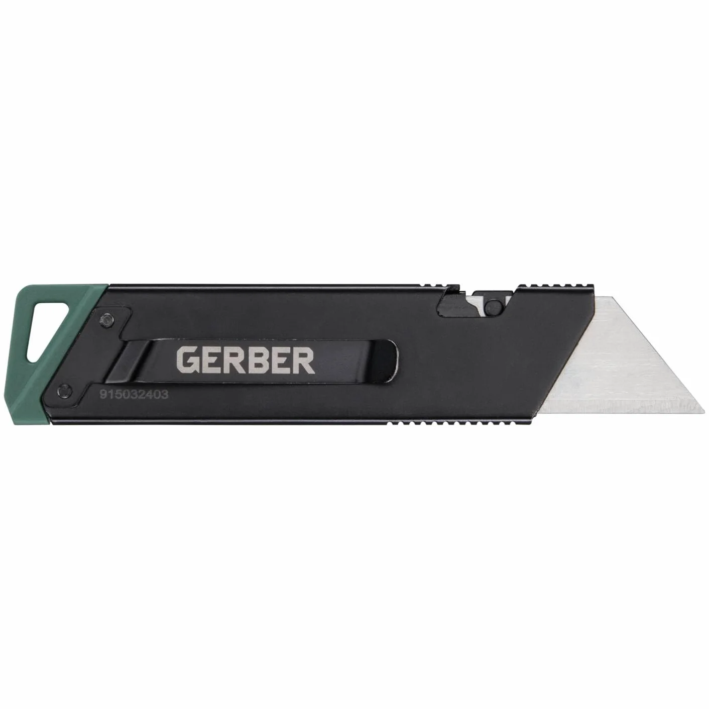 Gerber Navaja con clip de bolsillo, E.A.B. Slim, hoja trapezoidal estándar intercambiable, bloqueo deslizante, longitud de la hoja: 3,7cm, acero inoxidable (7Cr17MoV), 1075425