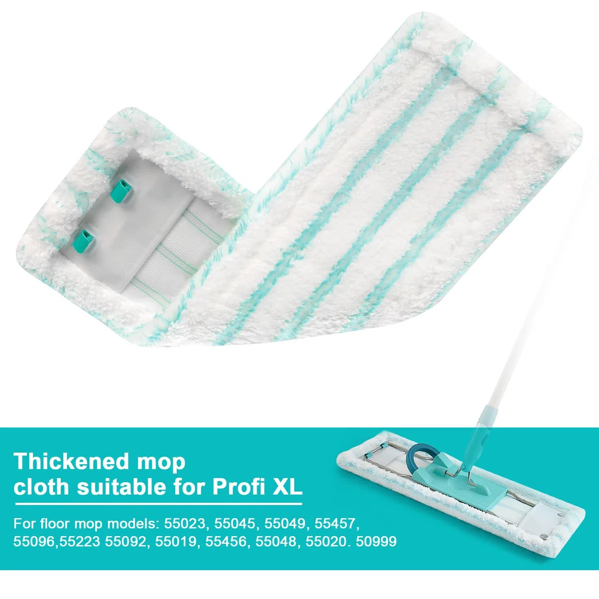 VINATO Pack 3 Recambios para Fregona Leifheit Profi XL, Fundas de Microfibra de Alto Grosor - Alta Absorción, Lavables Máquina