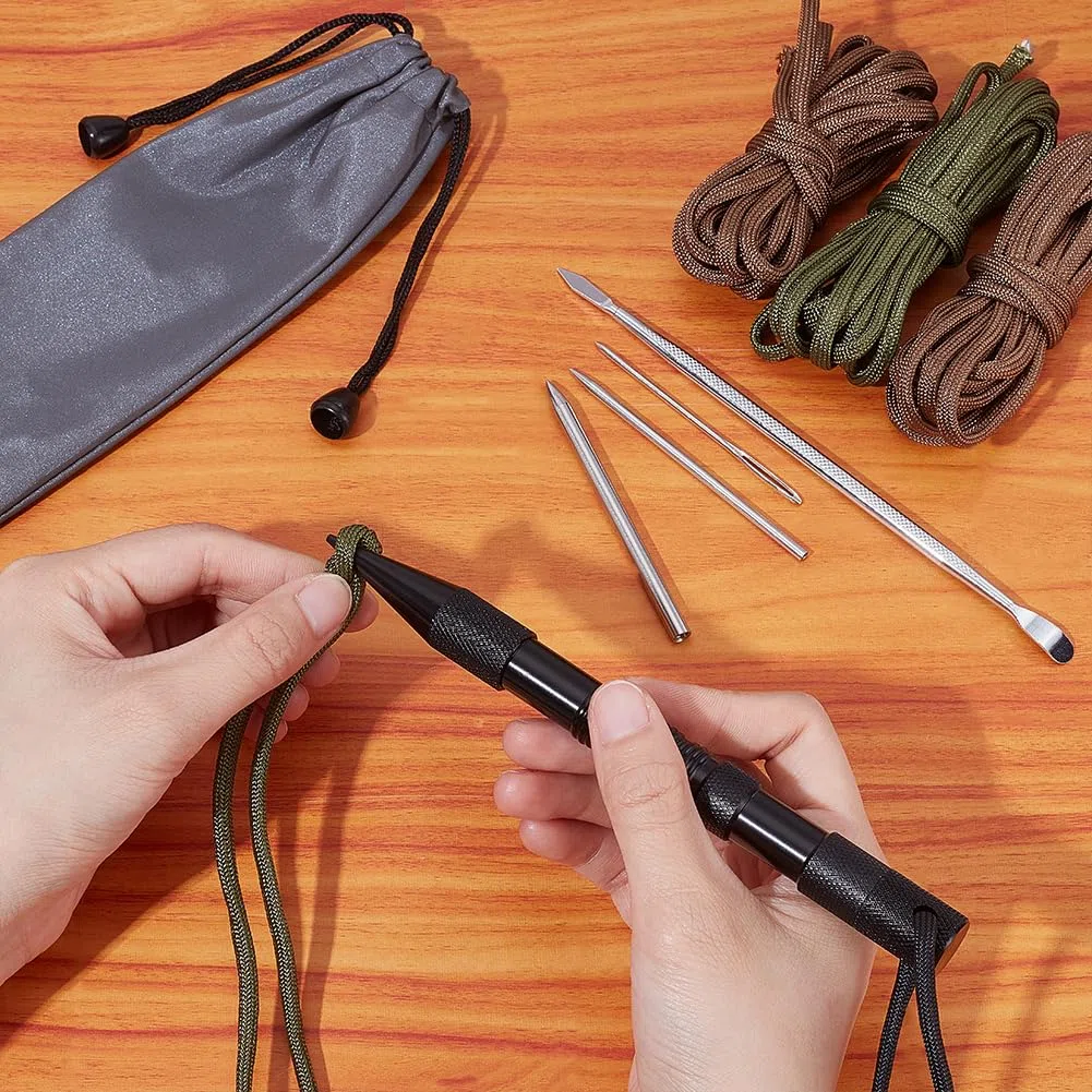 UNICRAFTALE Knoter Herramientas Fid Set Metal Marlinspike Set Coser y Agujas de Alisado Nudo Herramientas para Cuerdas de Cuero Pulseras de Trabajo Tejer