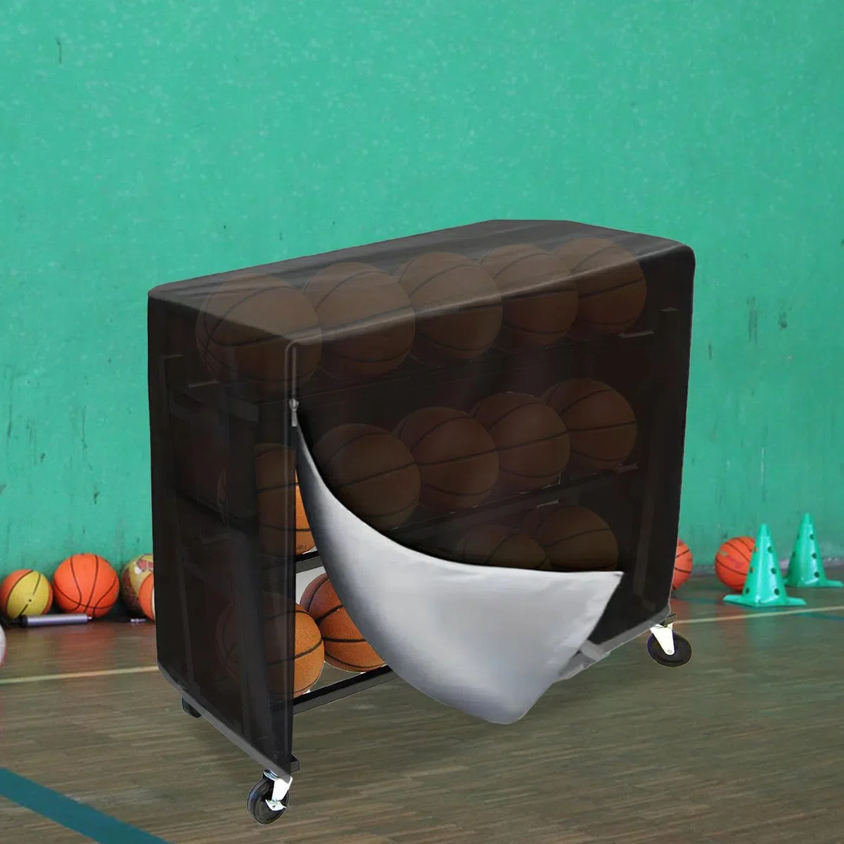 Funda de cama plegable, 210D Oxford impermeable, plegable, cubierta de cama plegable de viaje, cubierta de almacenamiento de bolas de garaje plegable a prueba de polvo para interiores y