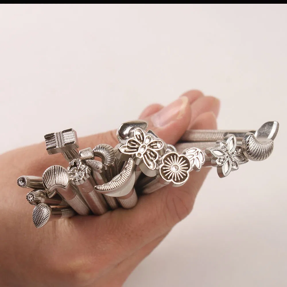 Sellos de cuero para manualidades (20 unidades), diseño de artesanía