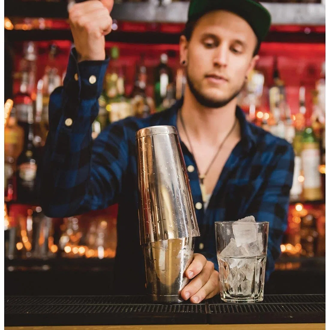 Beaumont DF225 Acero inoxidable Mezzlar Tin On Tin Boston Cocktail Shaker