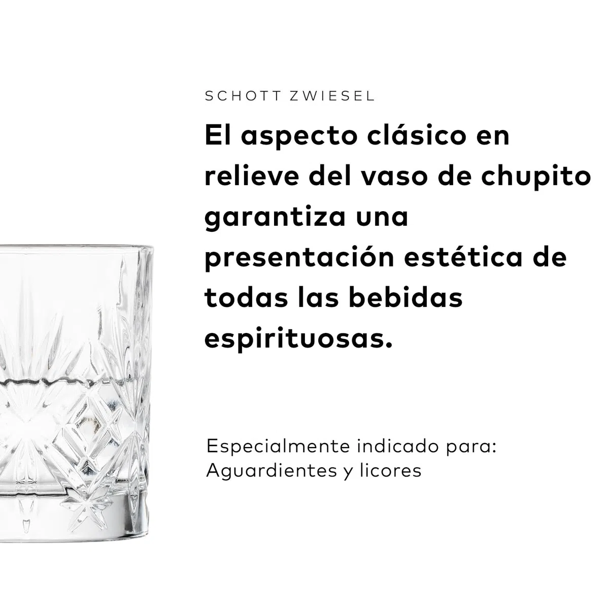 SCHOTT ZWIESEL Copas de licor Show (juego de 4), vasos de chupito intemporales para aguardiente con relieve, vasos de cristal Tritan aptos para lavavajillas (art. nº. 123932)