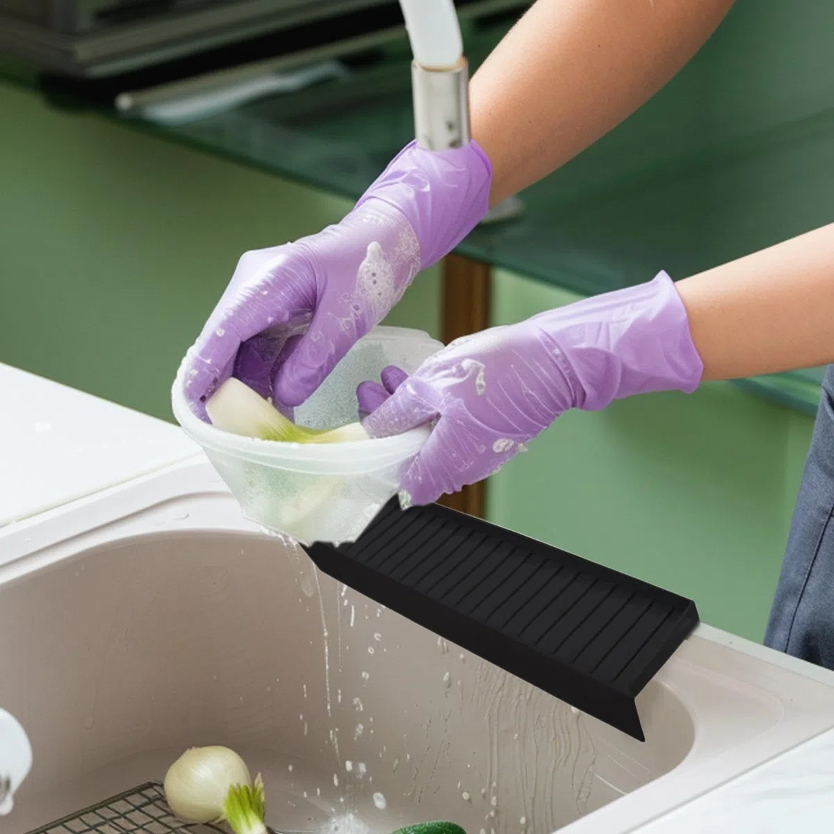 Protector de Bordes de Silicona para Fregadero de Cocina, protección antigolpes para lavabos de baño, Accesorios de Cocina para Cuarzo, Granito, Salpicaduras de baño