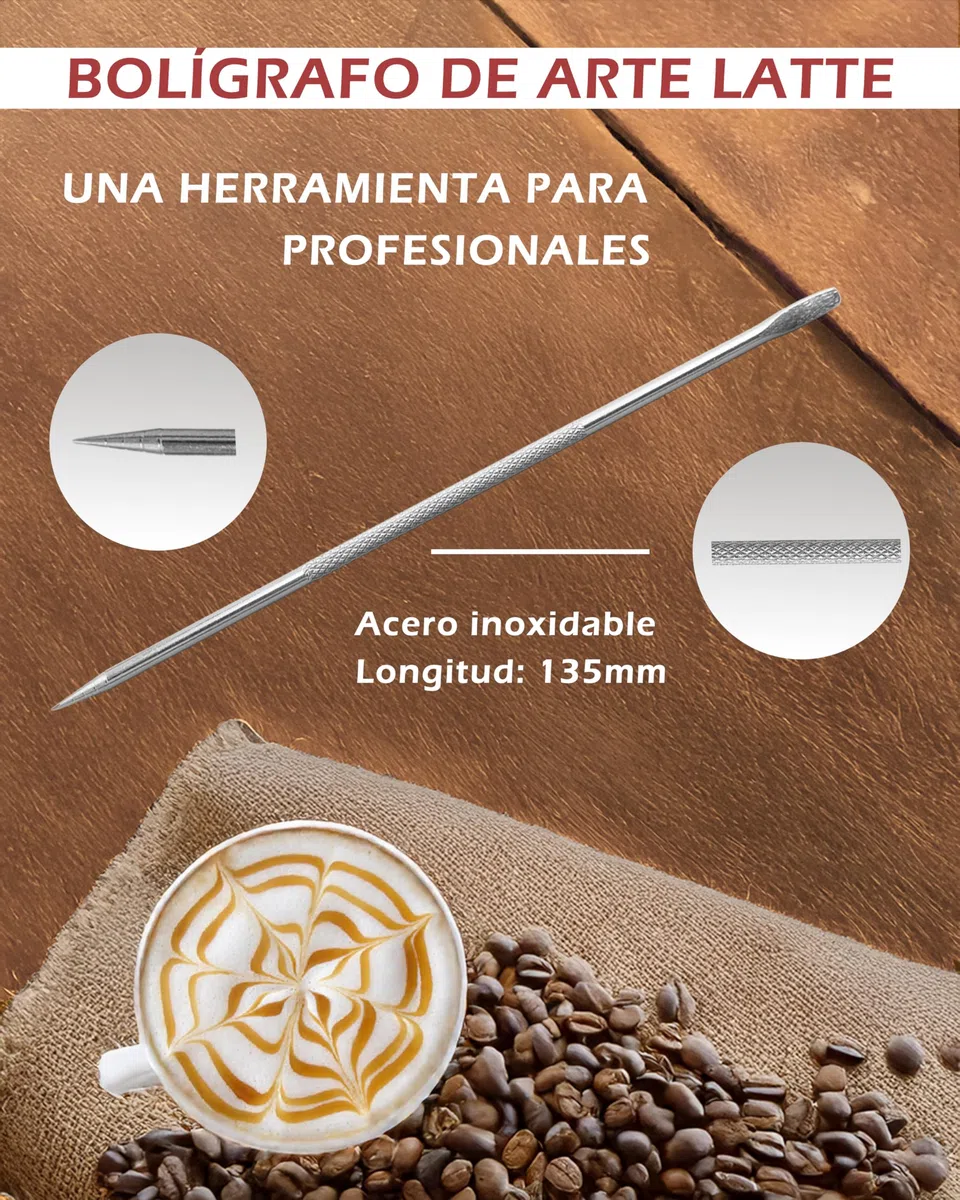 Jarra leche barista de acero inoxidable blanca 600ml (también en 350ml) con lápiz de latte art/Jarra para espumar leche en caja de regalo