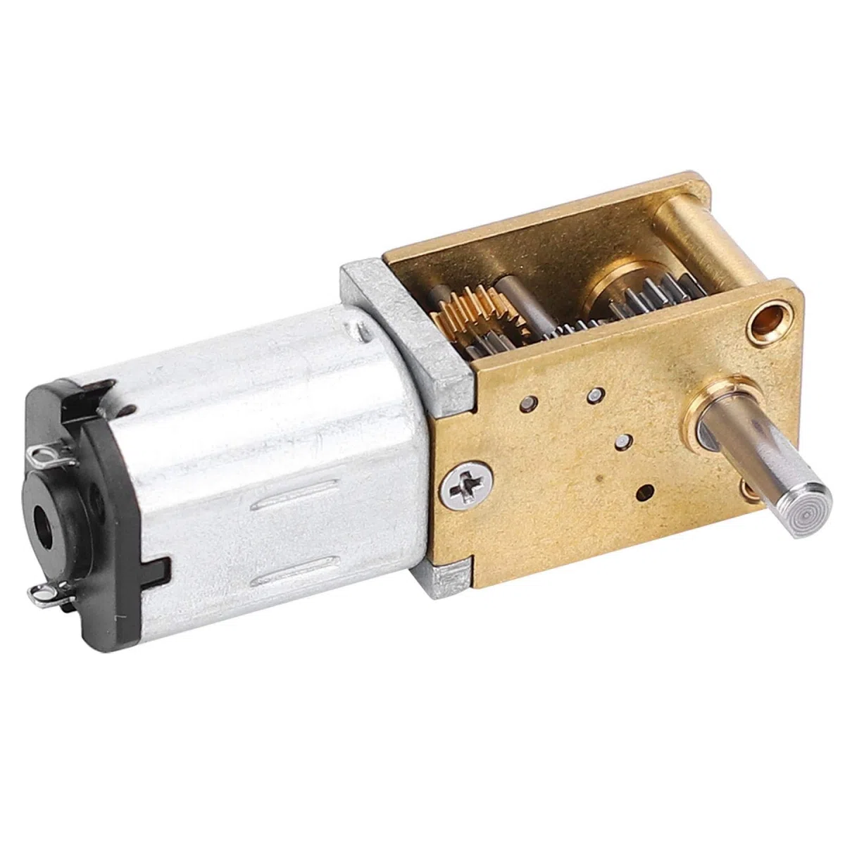 Mini Micro Motor de Engranajes de Metal N20 DC12V Reducción de Velocidad CW/CCW Micro Motor Mini Caja de Engranajes Motor de reducción de Velocidad de Alto par para Coche RC Robot Modelo(DC12v27RPM)