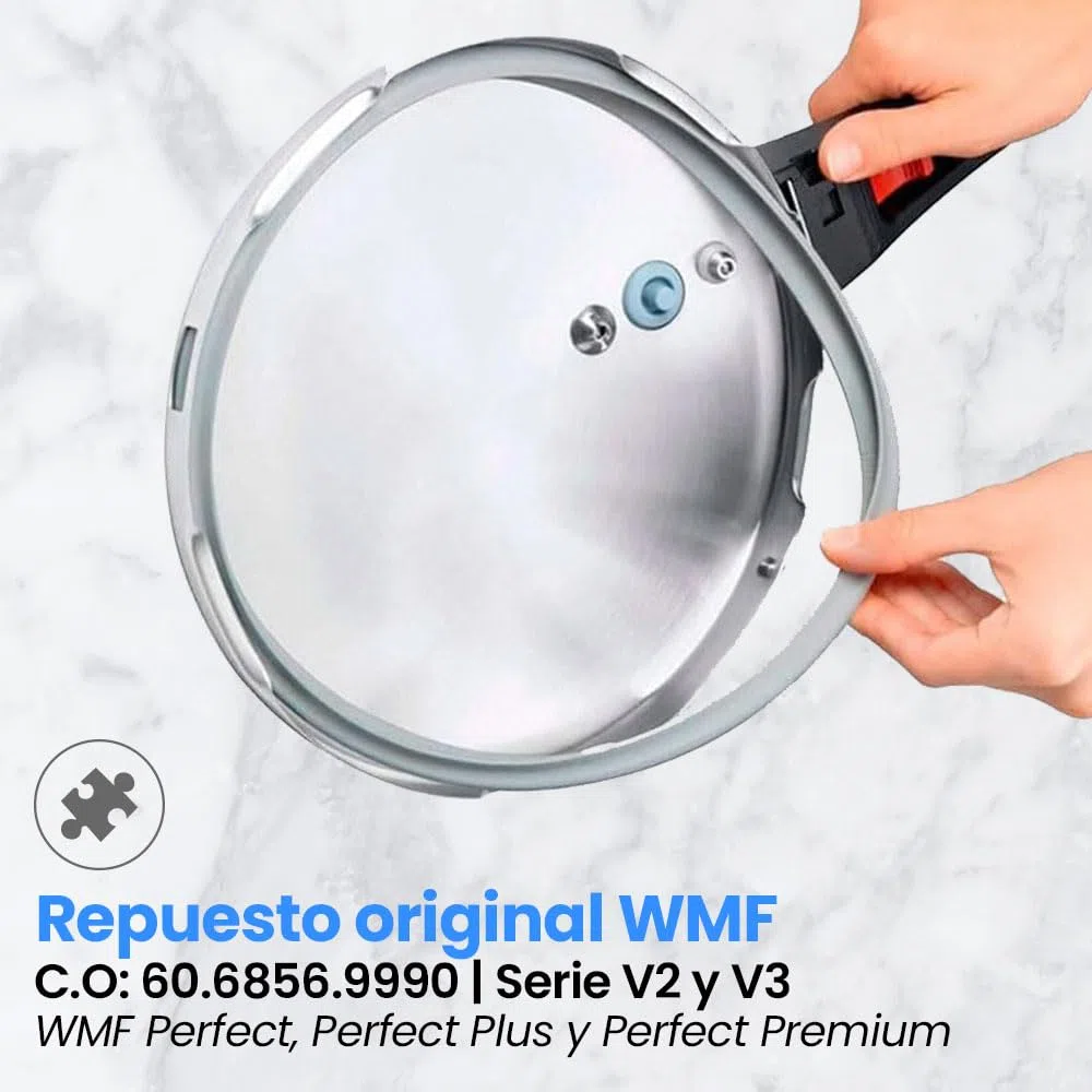 Anakel Home Repuesto Junta de Goma Olla WMF Perfect 60.6856.9990 Compatible con Tapa de Olla WMF Perfect Plus y Perfect, Silicona, para Ollas de 22cm de diámetro