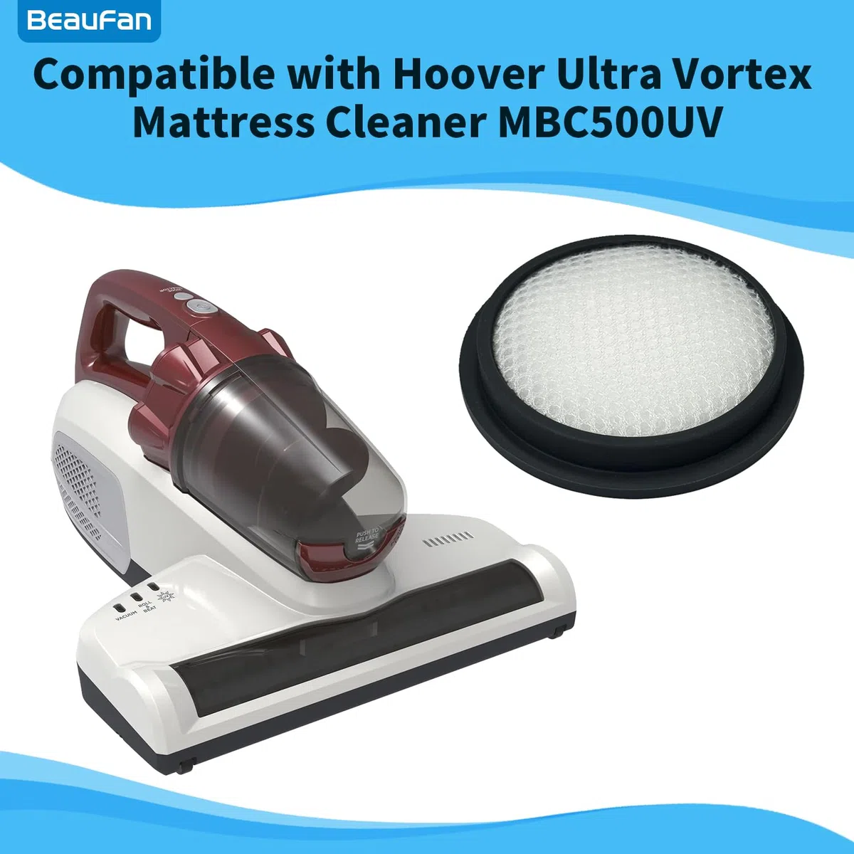Filtro S119 compatible con Hoover Ultra Vortex Mattress Cleaner MBC500UV