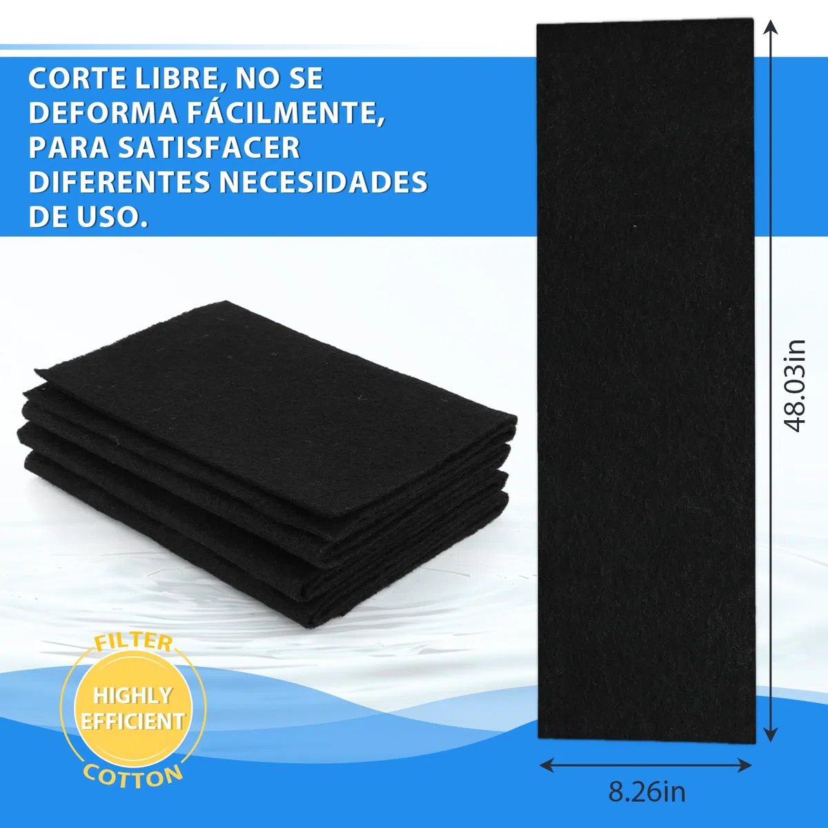 2X Almohadillas Filtros de Carbón Activado 1220 * 210 * 3mm Almohadillas de Carbono de Corte Filtros de Carbón Activado Universales Filtro Aire Acondicionado Filtro de Aire XXX