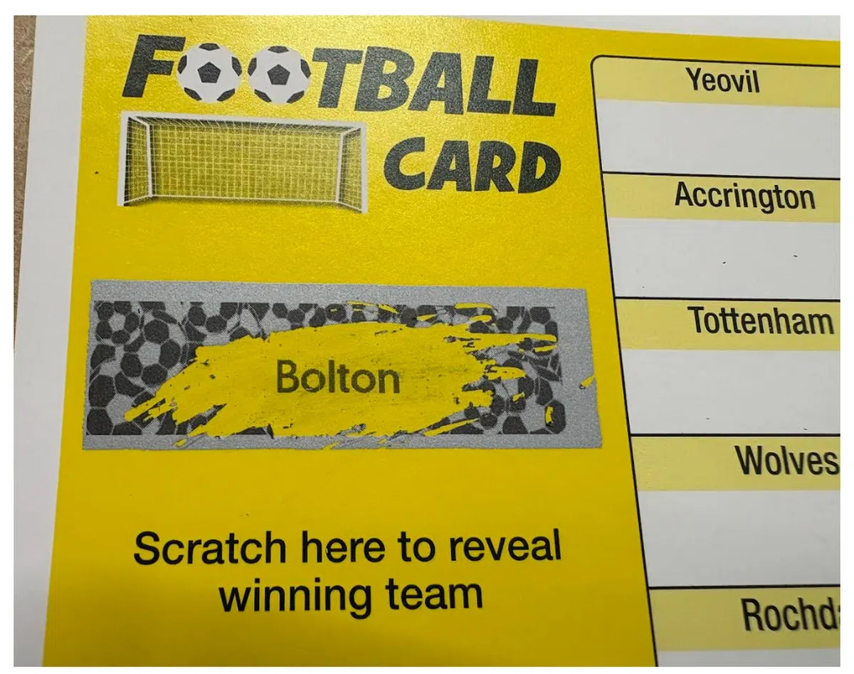 Bingosupermarket Tarjetas de rascar para recaudar fondos de fútbol (50 equipos), tamaño A5, 250 g/m², tarjeta de seda, paquete de 10