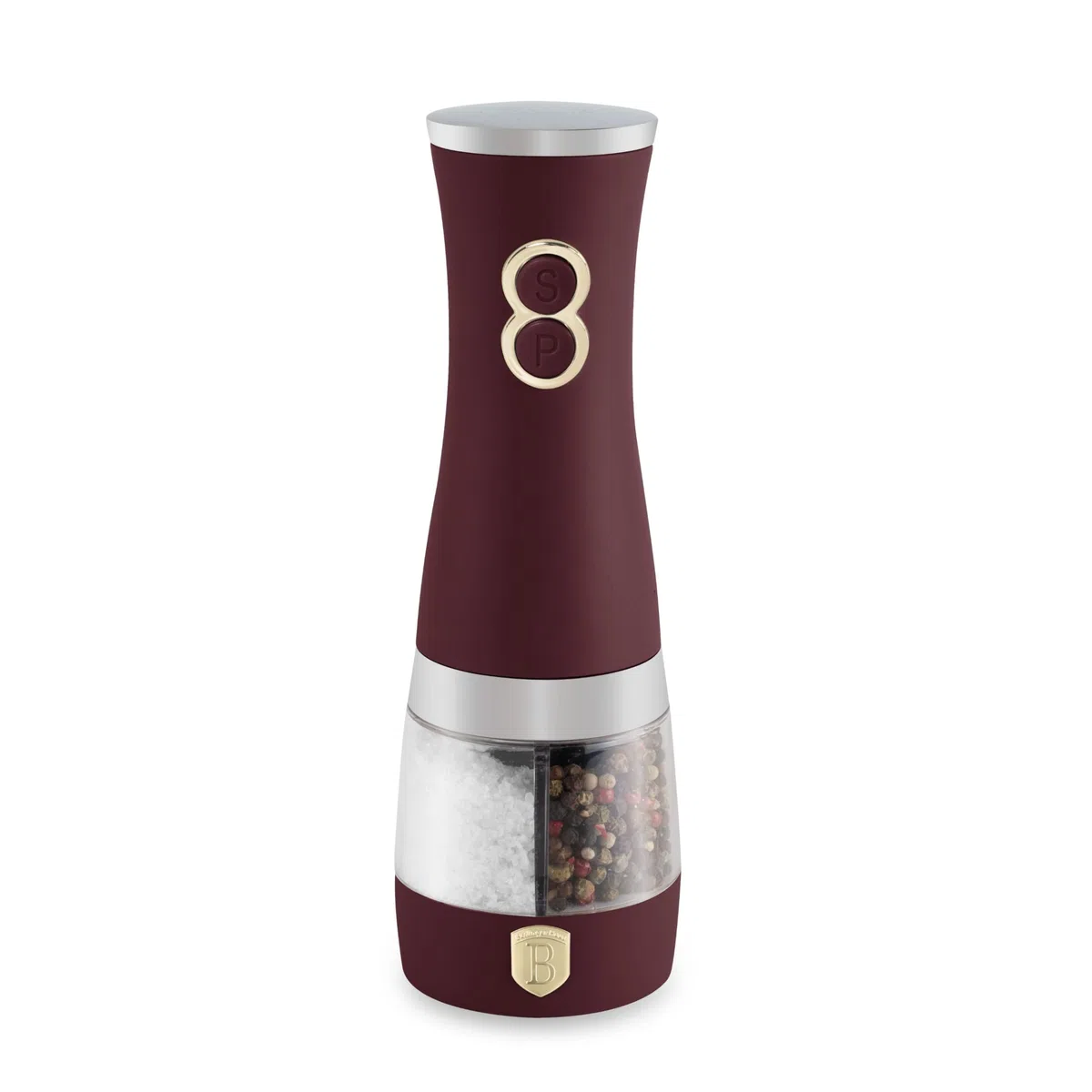 Berlinger House 2 en 1 molinillo eléctrico de pimienta y sal/crema mate/con molinillo de cerámica/baterías: 6 piezas AA (no incluidas) Colección Leonardo