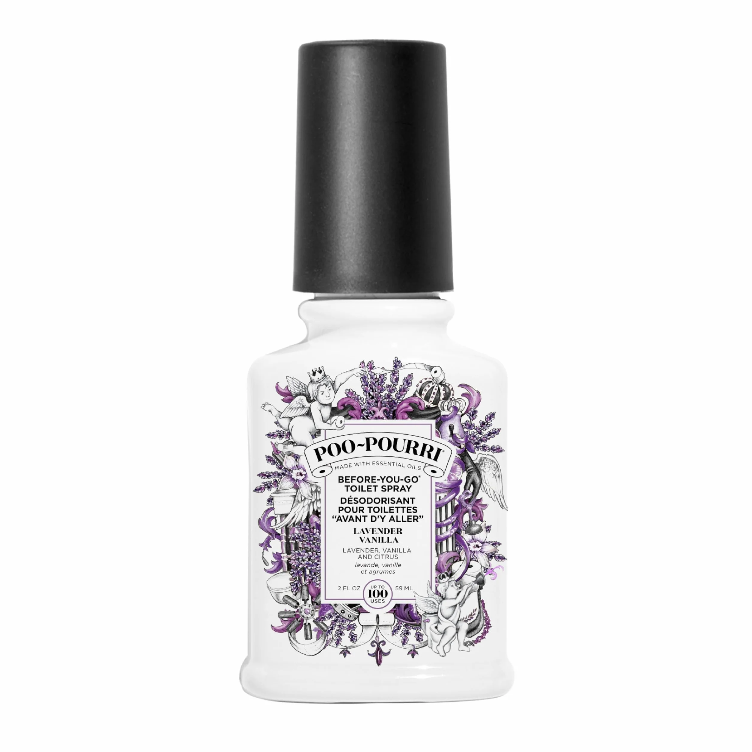 Poo-Pourri Der"before-you-go" - Perfume Para Inodoro | El Único Spray Para Inodoro 100% Natural De Aceites Esenciales | Lavanda Vainilla, 59 ml