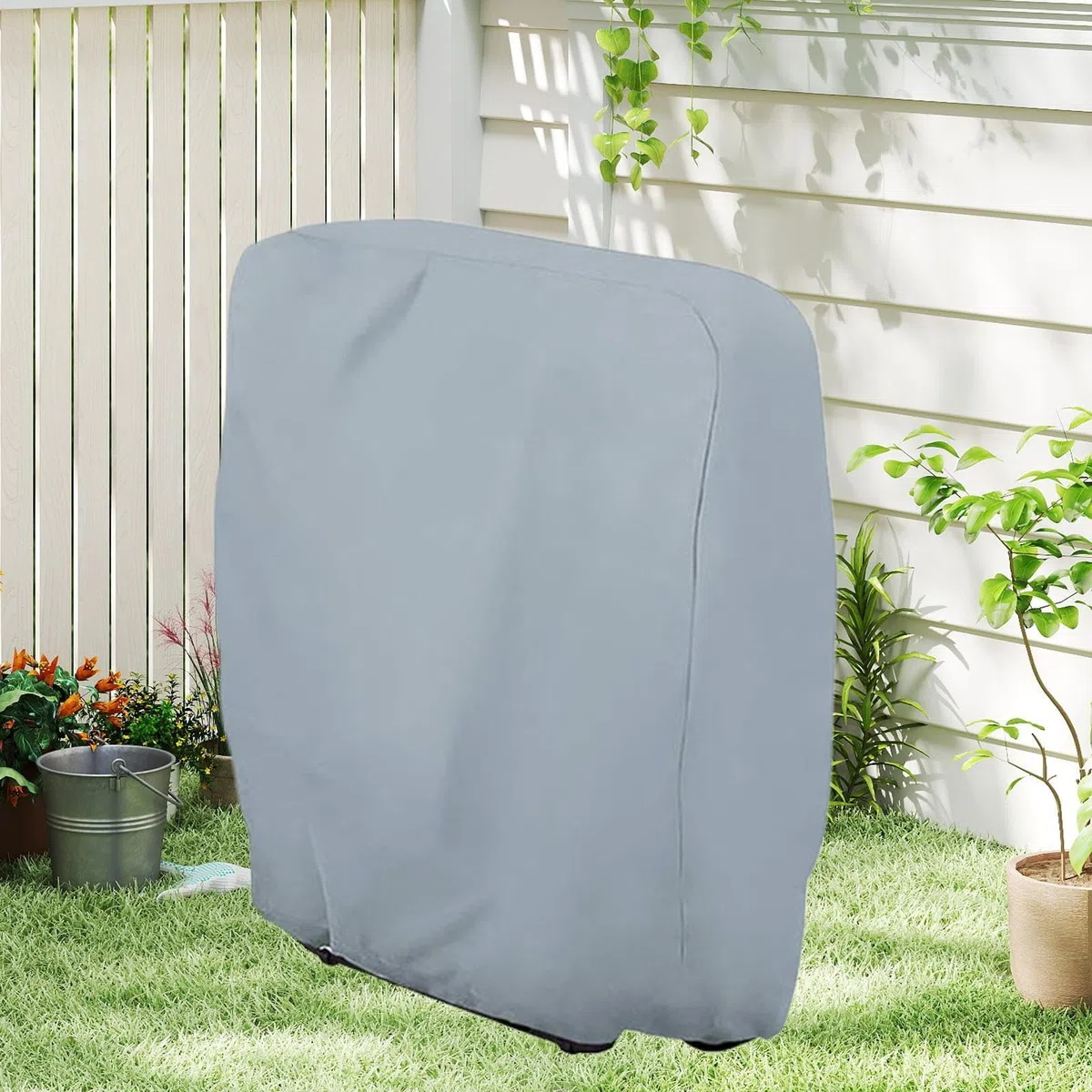 Cubiertas de Sillas Plegables para Exteriores, Juego de 2 Fundas para Sillas Relax de Exterior, Con Bolsa De Almacenamiento Protector Resistente Al Clima Para Jardín Camping Playa Piscina Césped