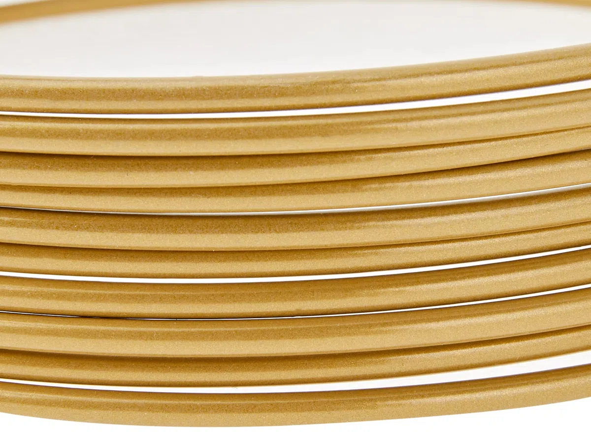 Rayher Pack de 10 aros de metal para manualidades, dorados, 15 cm ø, 3 mm grosor, 25217616