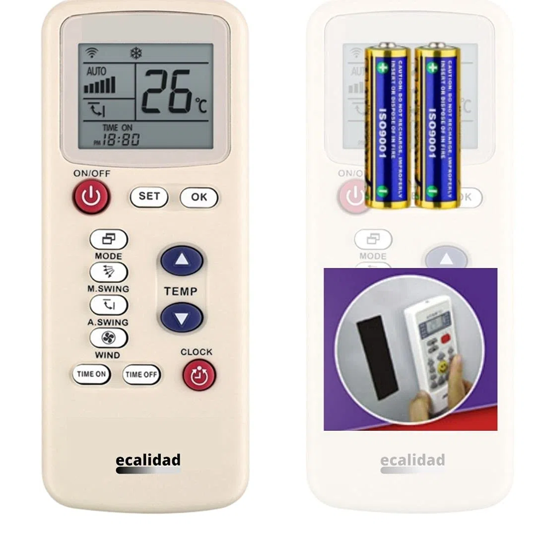 McQuay - Mando Aire Acondicionado McQuay - *Soporte + Pilas Incluidas* - Mando a Distancia Compatible con Aire Acondicionado McQuay. Entrega en 24-48 Horas. McQuay MANDO COMPATIBLE.