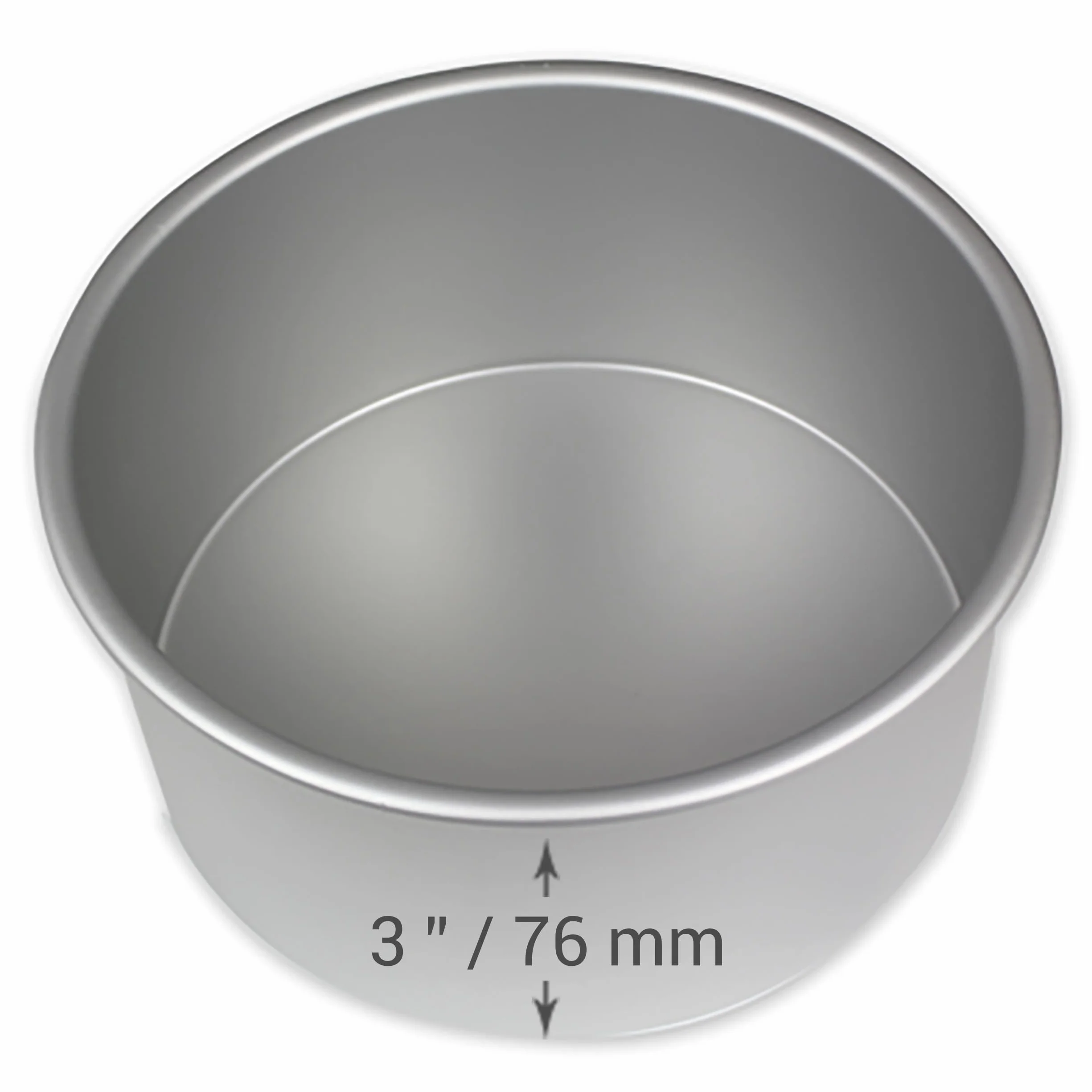 Molde para Pastel Redondo de Aluminio Anodizado PME Profundidad de 8 x 3-Pulgadas