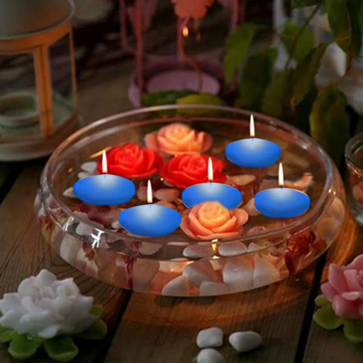Velas Flotantes para Agua, 50 Piezas Velas Flotantes Inodoro, Velas Flotantes para Piscina Utilizado para Bodas, Piscinas, Spas, Bbañeras, Cenas del Día de San Valentín, Decoraciones Navideñas