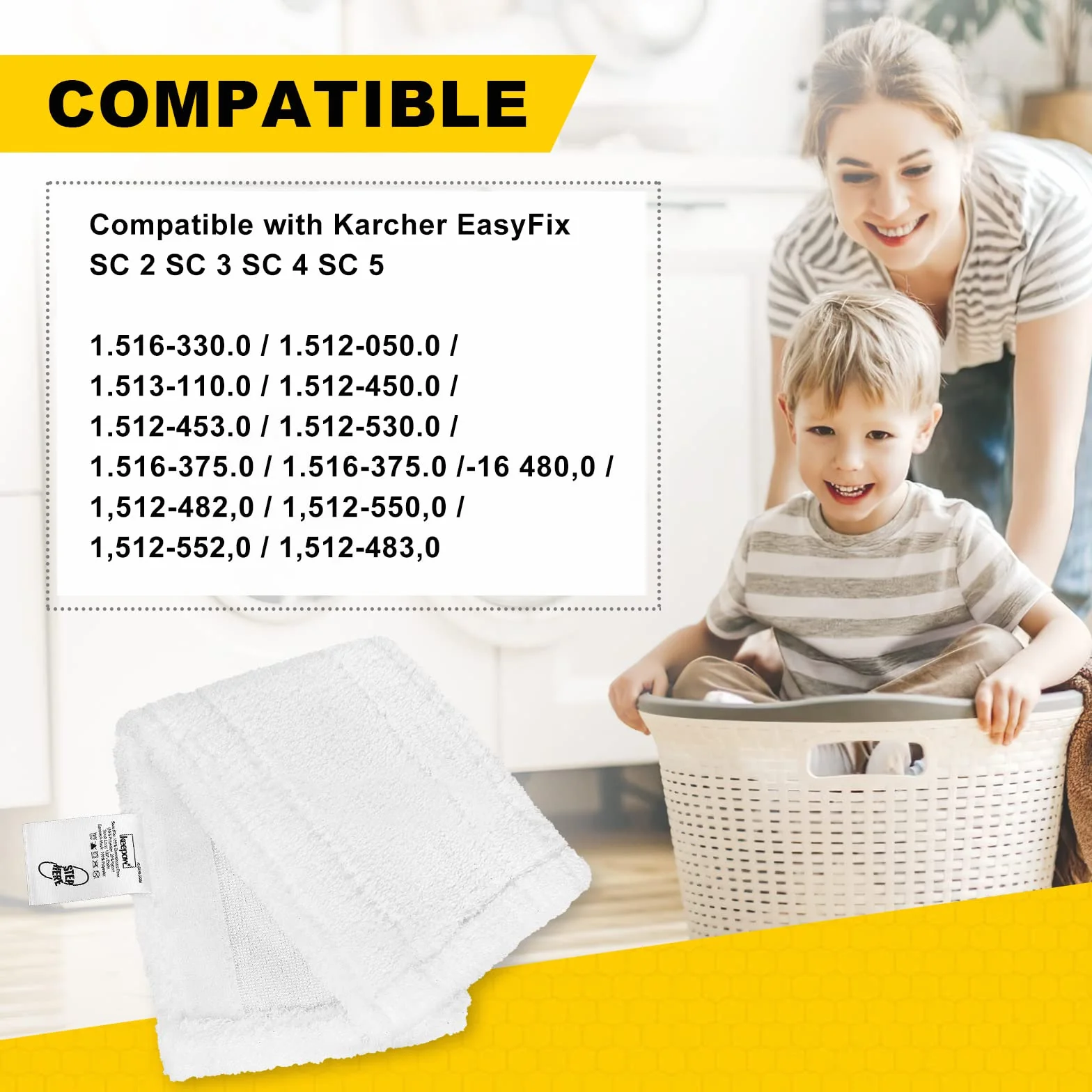 Paños de Microfibra Compatibles para Aspiradora Kärcher EasyFix SC 2, SC 3, SC 4, SC 5