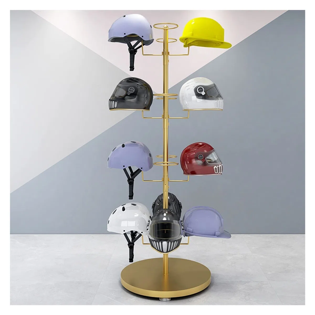 Soporte de exhibición de Sombreros, estantes de Almacenamiento de Sombreros de pie, Soporte de exhibición de Sombreros de 4 Niveles para Tiendas, Salones, hogar,