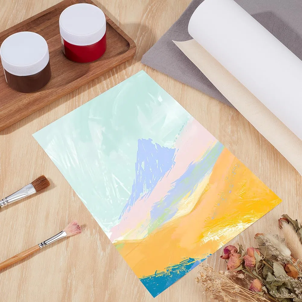 GORGECRAFT Rollo de Lienzo de Lino de 5 m 28cm de Ancho Tela Blanca Imprimación A Mano Textura Media Pintura Al Óleo Y Acrílica. Ideal para Artistas para Pintar para Manualidades para Decorar Fondos.