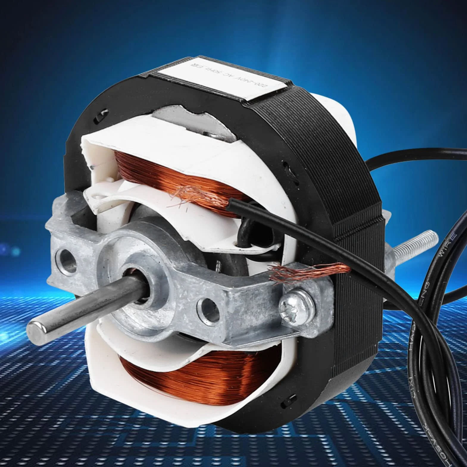 Motor DC de Reemplazo para Calentadores y Filtros de Aire con Eje Largo Modelo YJ5812 2400 rpm 220V Eficiente para Sistemas de Calefacción y Ventilación