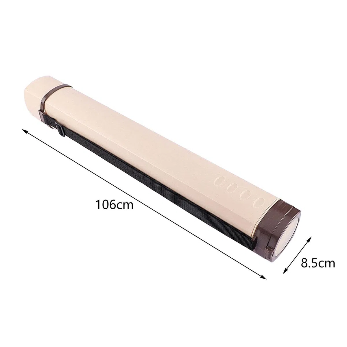 Tubo de Almacenamiento de, Tubo de Almacenamiento de Carteles, pergaminos telescópicos, Caja de Planos Multifuncional, Tubo para Planos, Beige