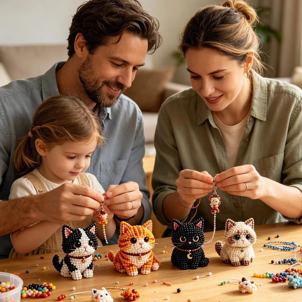 Genérico Kit Para Hacer Animales Con Cuentas,3D Divertidos Y Con Instrucciones | Kit hecho a mano de animales con cuentas,Para Los Principiantes, Profesionales Y Entusiastas De Las Manualidades