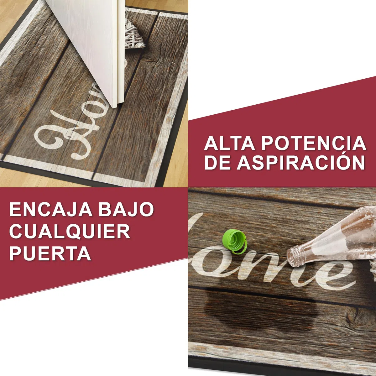 Fußmatte - Muchos diseños - Alfombra atrapamugre para Interior y Exterior - Alfombra Antideslizante - Felpudo limpiapies - Diseño Home 40 x 60 cm