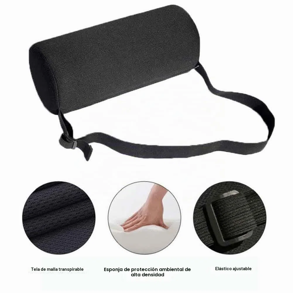 Faderr Almohada Lumbar con Soporte de Espalda Baja, Soporte ergonómico para sillas de Respaldo, cojín de Apoyo Lumbar, sillas de Oficina, Protector de Cintura, Cilindro Lumbar para Coche
