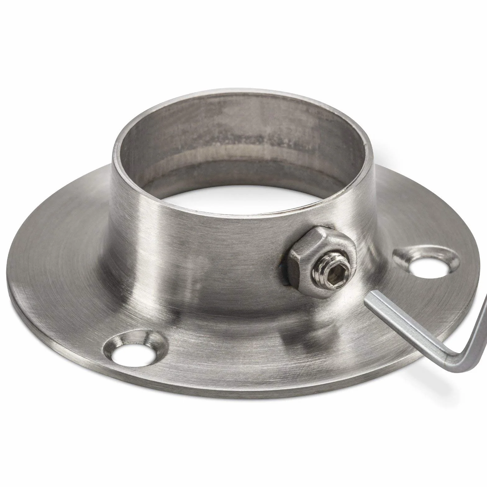 SOTECH Barra de armario de acero inoxidable 1160 mm ROUND Ø 25 mm con soporte de tubo de armario de 2 piezas CIRCLE inoxidable