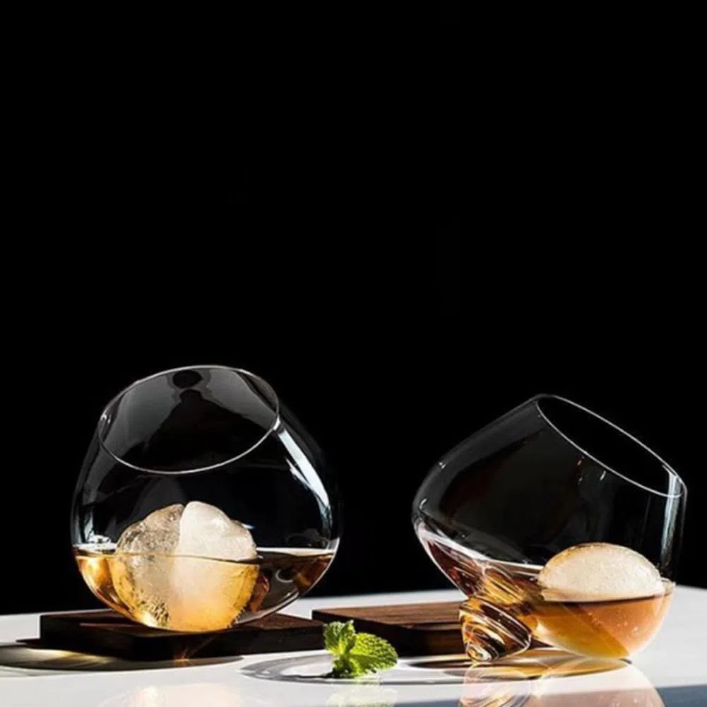 Vasos de ron de fondo redondo de 235 ml, vasos de whisky sin tallo, copas de vino tinto y blanco, para clubes, bares, karaokes