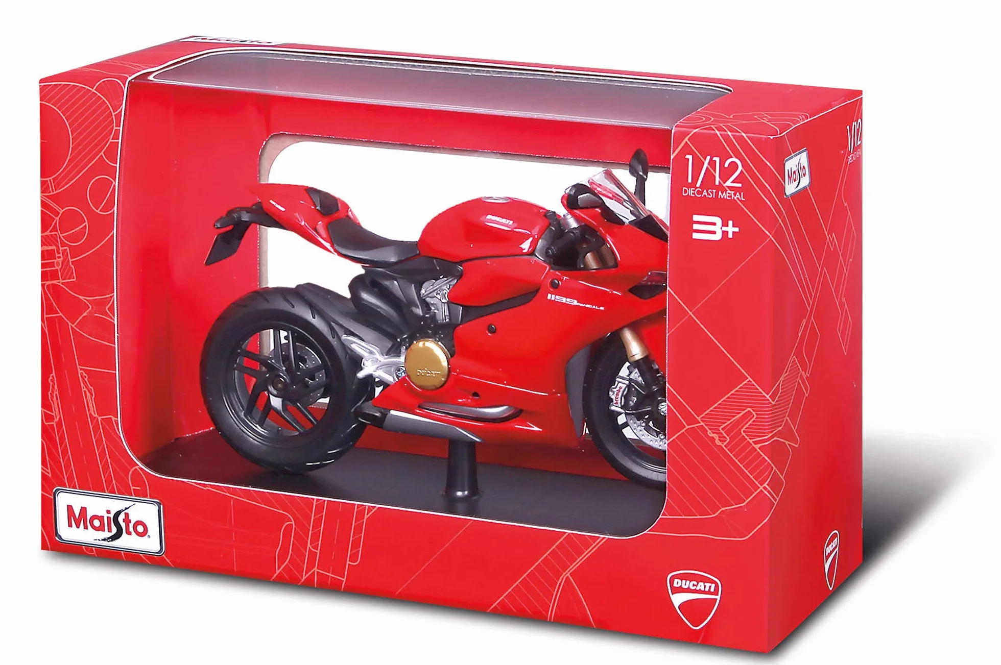 Maisto M32704 Ducati 1199 Panigale - Modelo de Motocicleta Color Rojo, pequeño