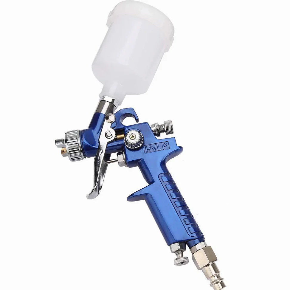 Aerógrafo versátil Conjunto de Coches Pistola de Pintura al óleo neumática Gravedad aerógrafo Europeo Tipo Conector(0.8mm)