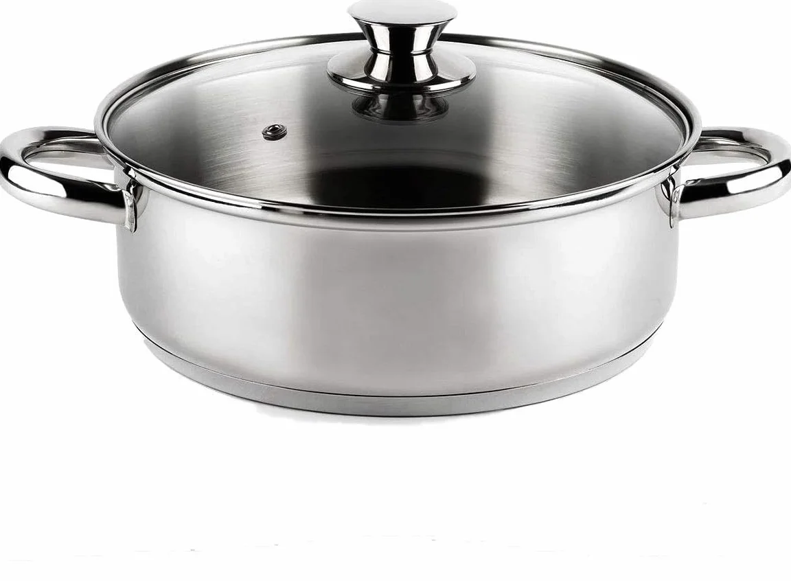 Vier CI18 Cacerola Inducción de Acero Inoxidable 18/10, 18 cm de Diámetro, Capacidad 2.0 Litros, Fondo Capsulado en 3 Capas, con Tapa