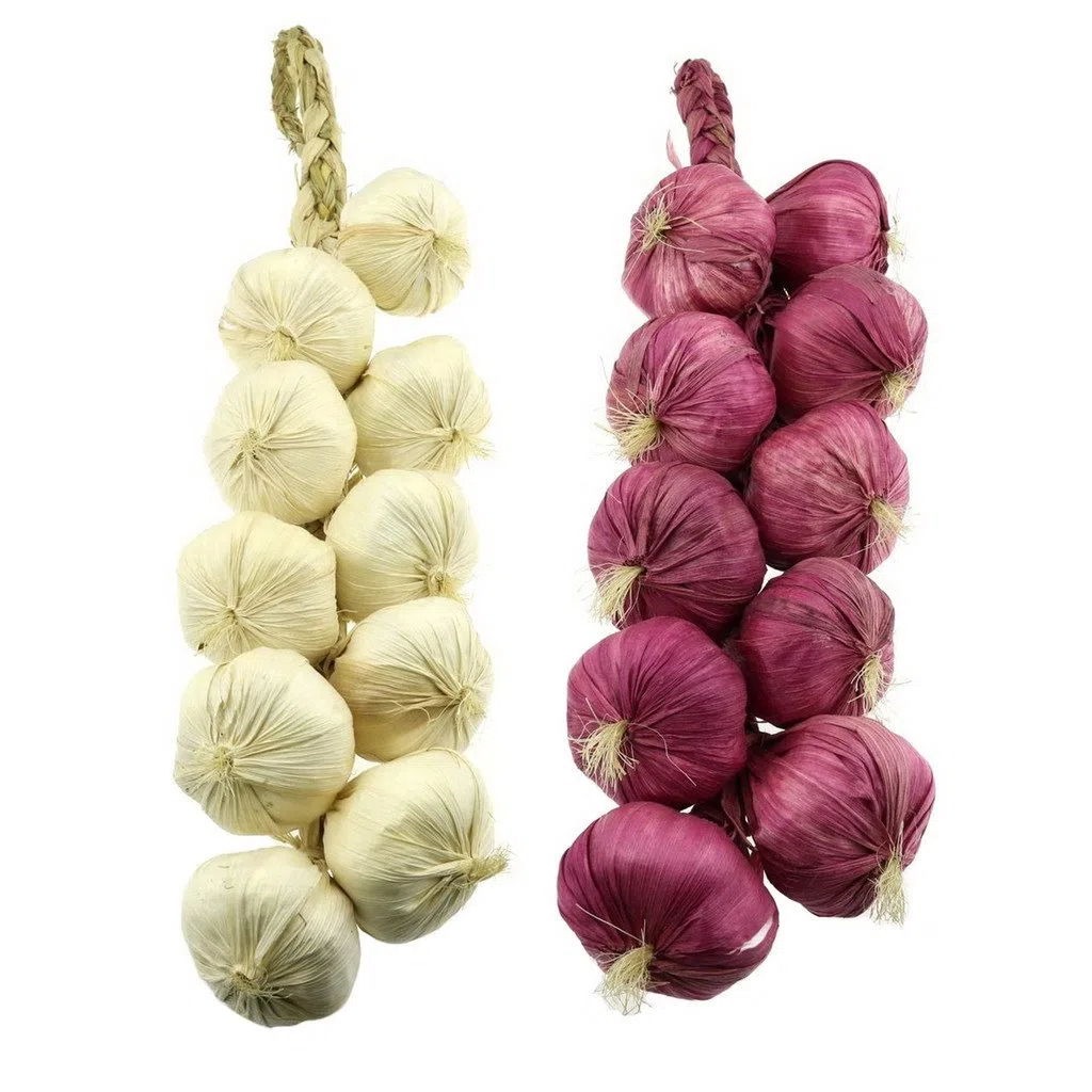 Gresorth 2 pcs Artificiales Cuerda de Cebolla Falso Vegetal Casa Fiesta Navidad Cosecha Decoracion