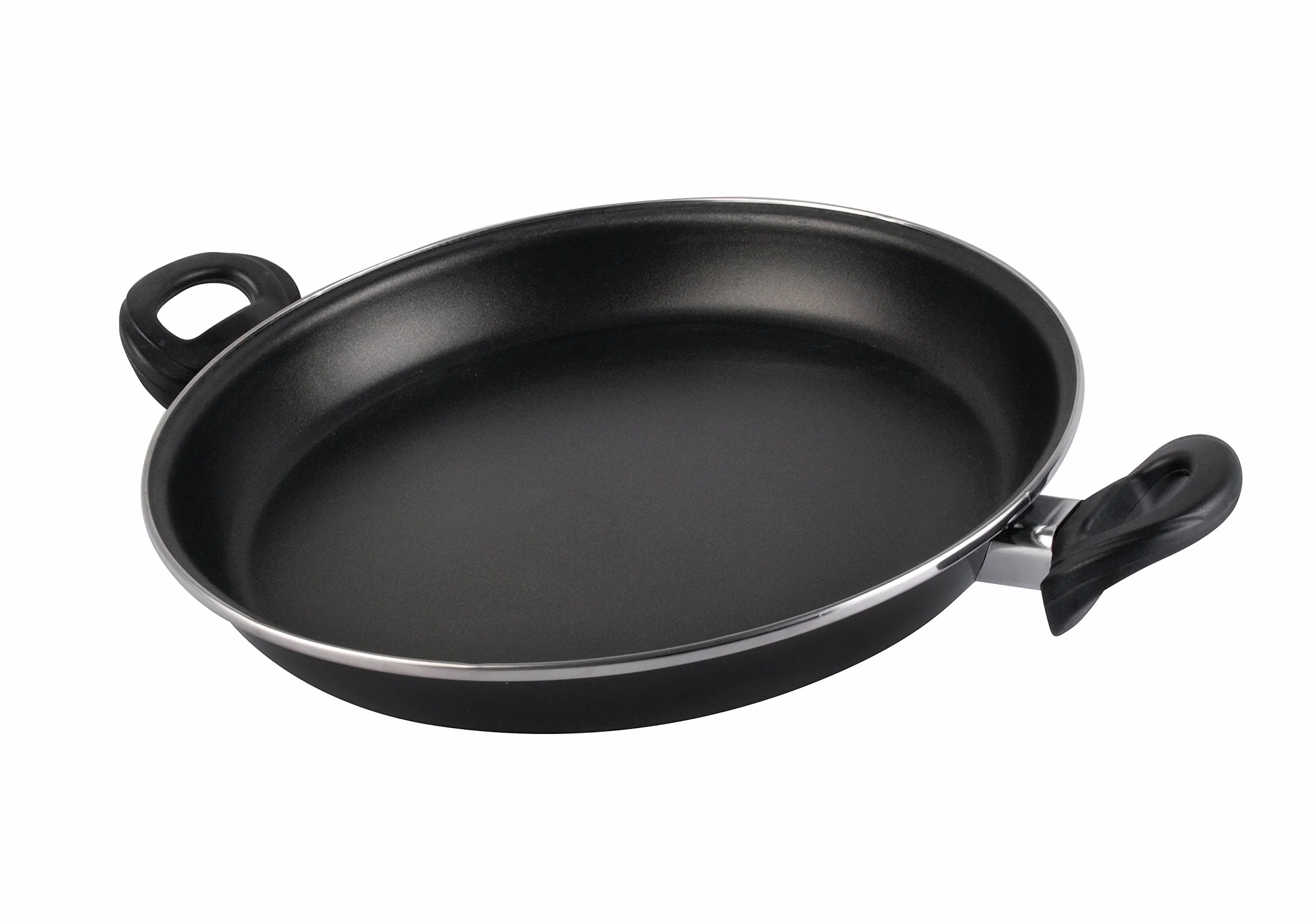 MAGEFESA 01101902 Paellera de acero esmaltado, Antiadherente bicapa reforzado, Apta para todo tipo de cocinas, Negro, 30 cm