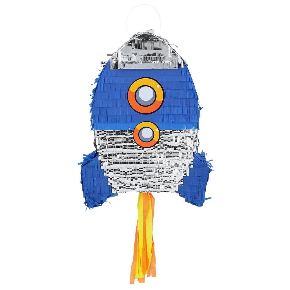 Boland - 50514 - Piñata Rocket, 56 x 23 cx 18 cm, decoración colgante, decoración para cumpleaños, fiesta temática y carnaval