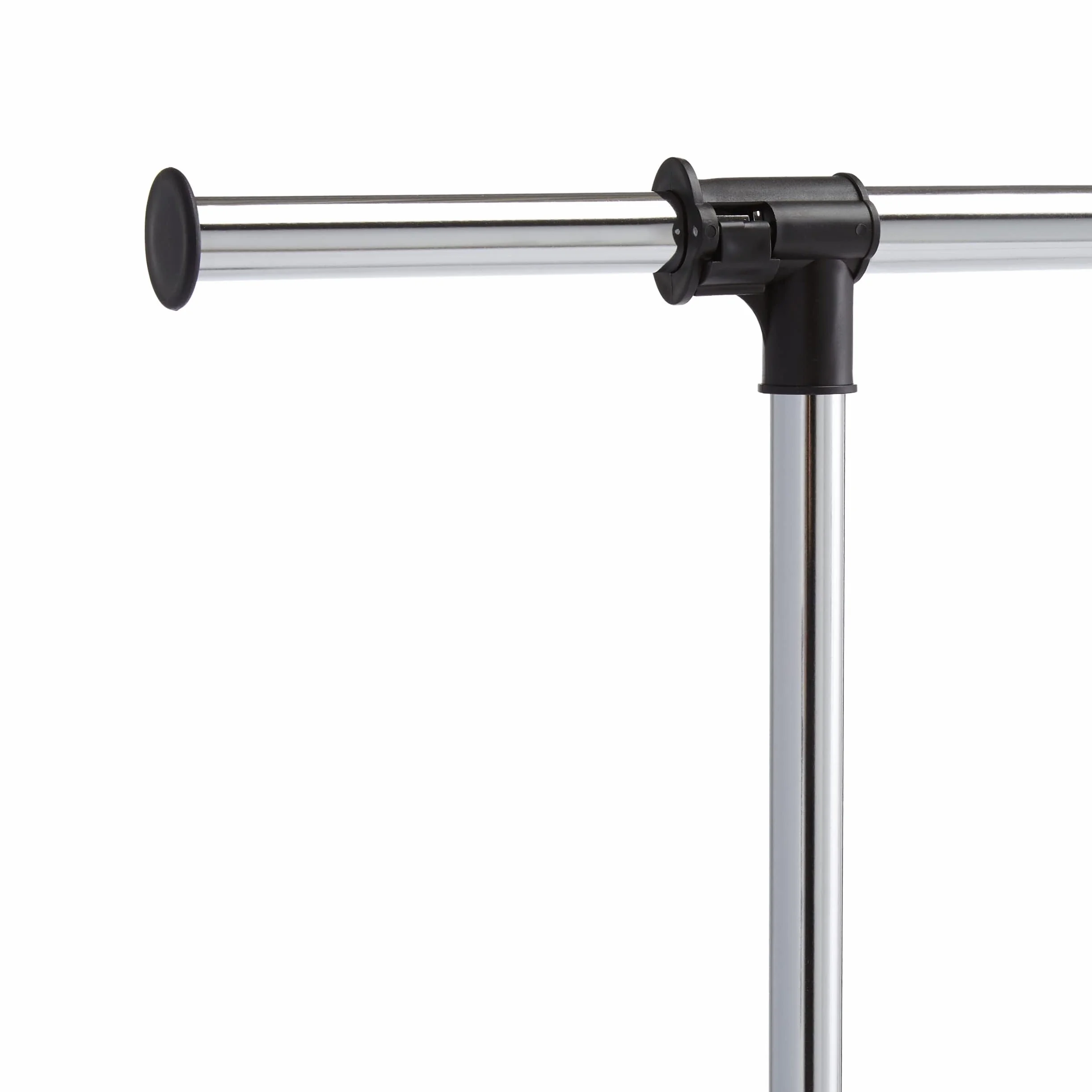 Amazon Basics Perchero de barra con ruedas, cromado, (91.5-145) x 42 x (134-161) cm (L x W x H)