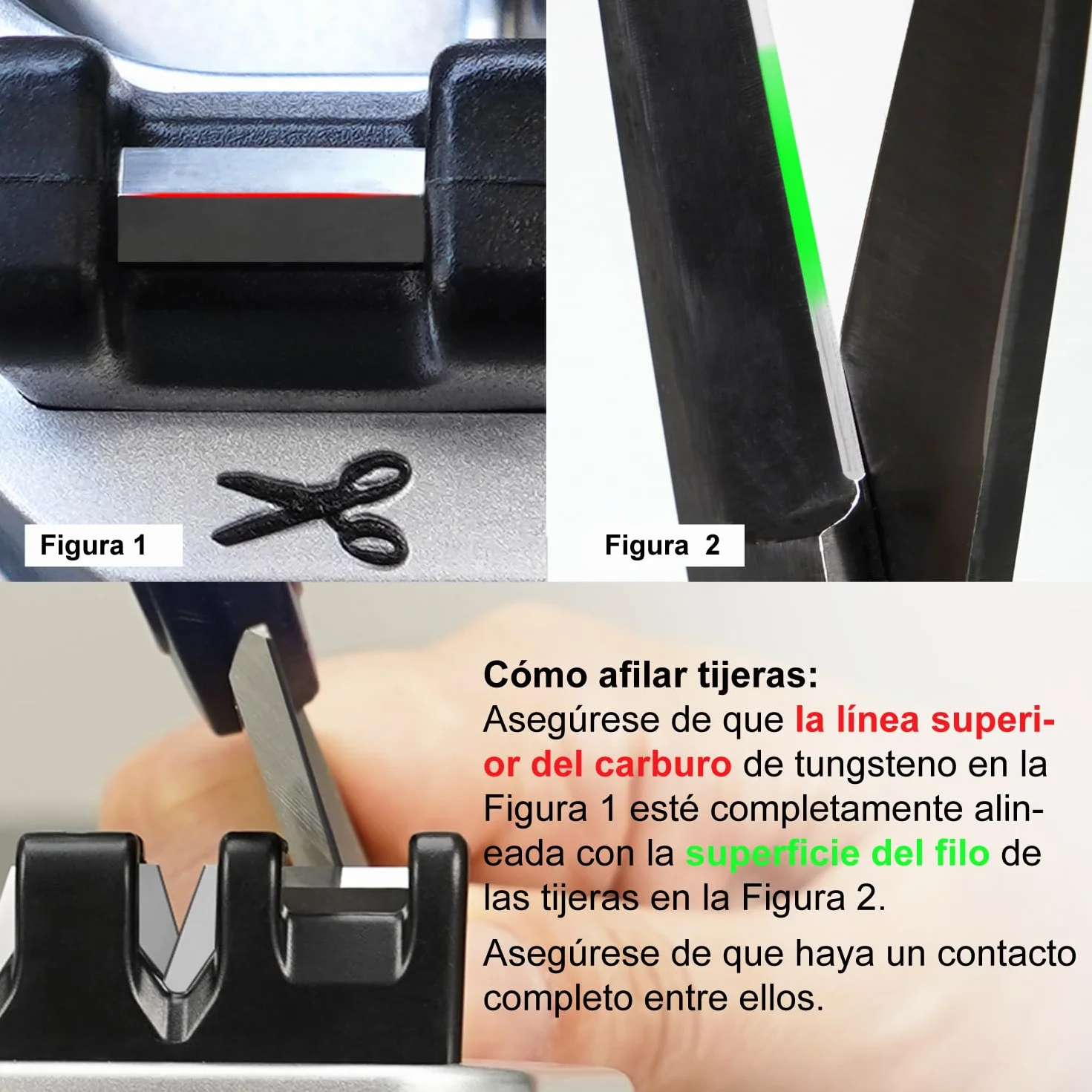 SHARPAL 191H Afilador de cuchillos y tijeras de cocina, afilado para cuchillos con bordes rectos y dentados, herramienta para afilar cuchillos