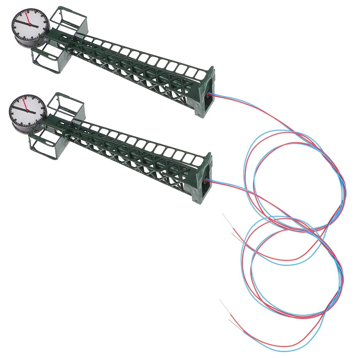 Farolas para Maquetas de Trenes a Escala N Luz LED de Alumbrado Público Verde Accesorio Miniatura para Diorama Ferroviario 2 Piezas para Construcción y Decoración de Paisajes