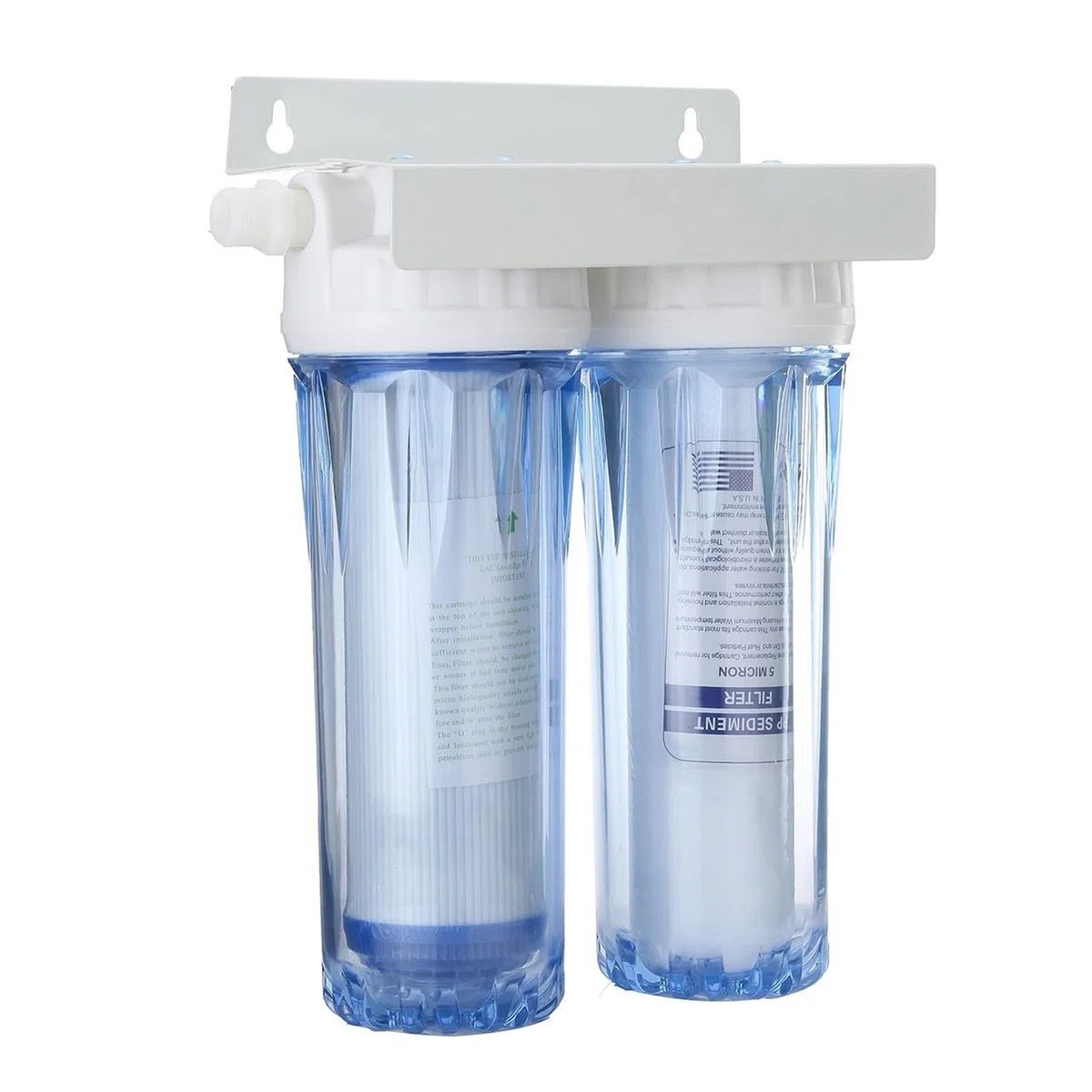 Filtros de Agua para Grifo, Filtro de agua del grifo del grifo de ósmosis inversa dual de 10 ", Cartucho purificador de agua de dos etapas espesado for la salud Cocina casera(4 points interface)
