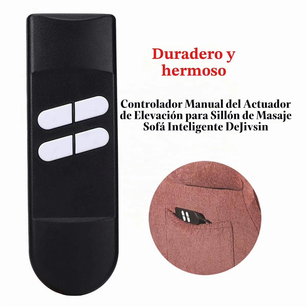 Controlador de Mano para sillón reclinable, Interruptor Manual con 4 Botones y 5 Pines, Control de Silla elevadora para sillas de Oficina Principal, Silla reclinable, Control Manual