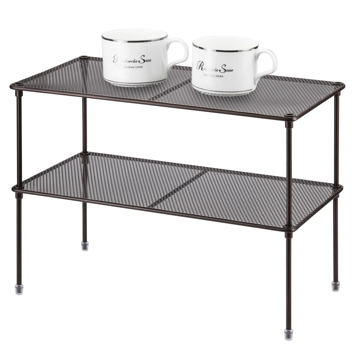 Lonian Paquete de 2 organizadores de estantes de cocina para gabinete, organizador de armario expandible y apilable, estante de almacenamiento para baño, cocina, cuarto de lavado (marrón), LN-HK-0122