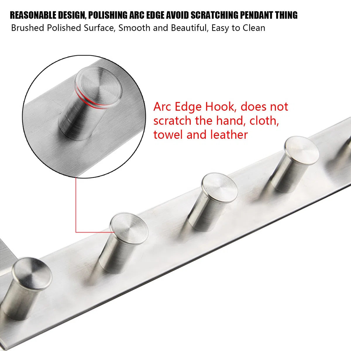 Colgadores Gancho Puerta Acero inoxidable Perchero Colgador Percha para Ropa Cajones Toallas Guantes Bolsos Armarios Baño Cocina Oficina-6 ganchos (para la puerta inferior a 42 mm)