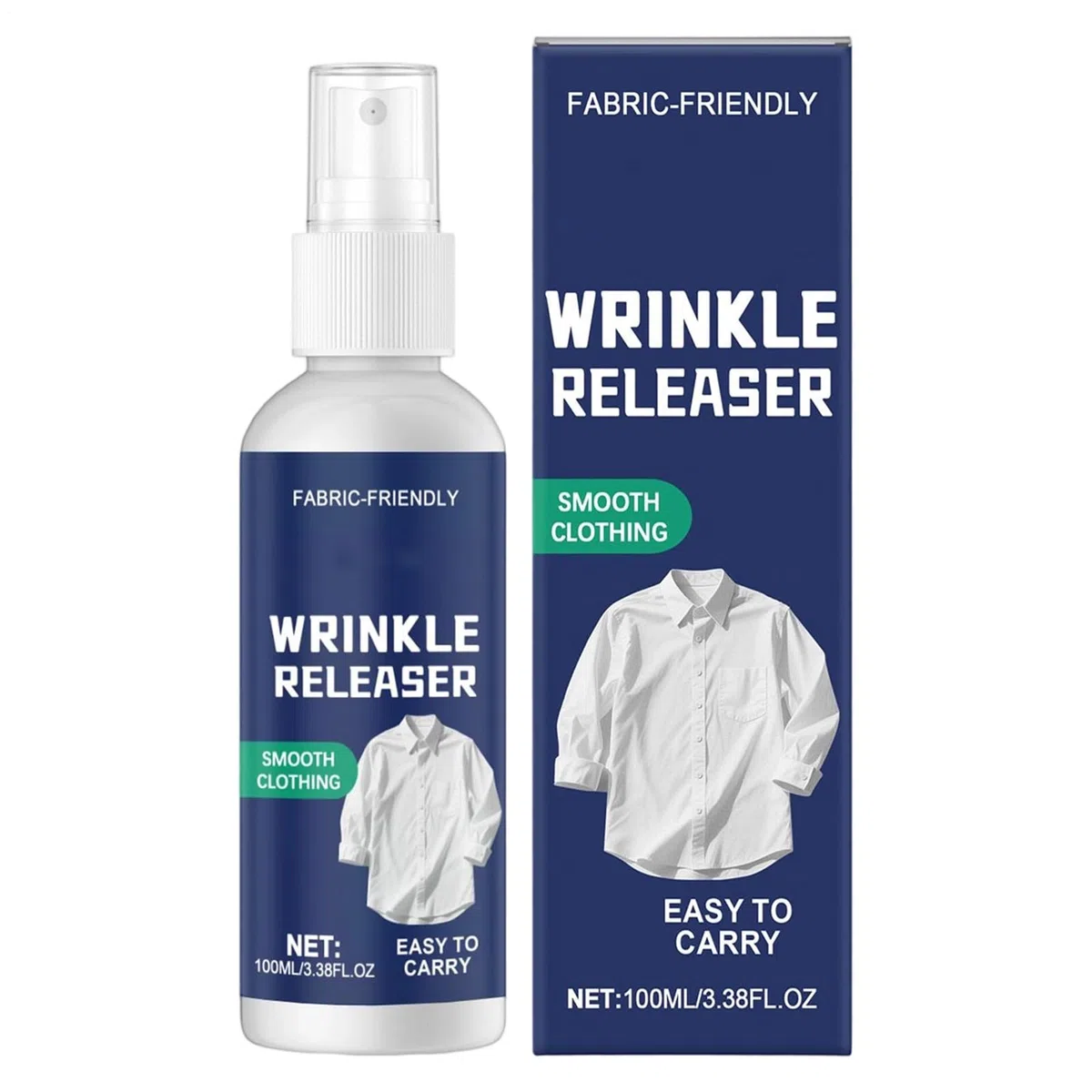 Spray de Hierro para Ropa, 100 ml, estáticos para Ropa, Ayuda de Planchado con Ligero para Viajes, Vacaciones, Dormitorio, hogar, Verano, otoño, Playa, Mujeres y Hombres