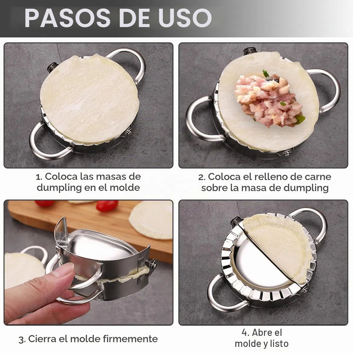 Molde Empanadillas 7 Piezas Dumpling Maker Acero Inoxidable Molde para Empanadillas, Empanadillas Maquina Con Cortador de Raviolis y Rodillos Cortadores para Cocina Accesorio