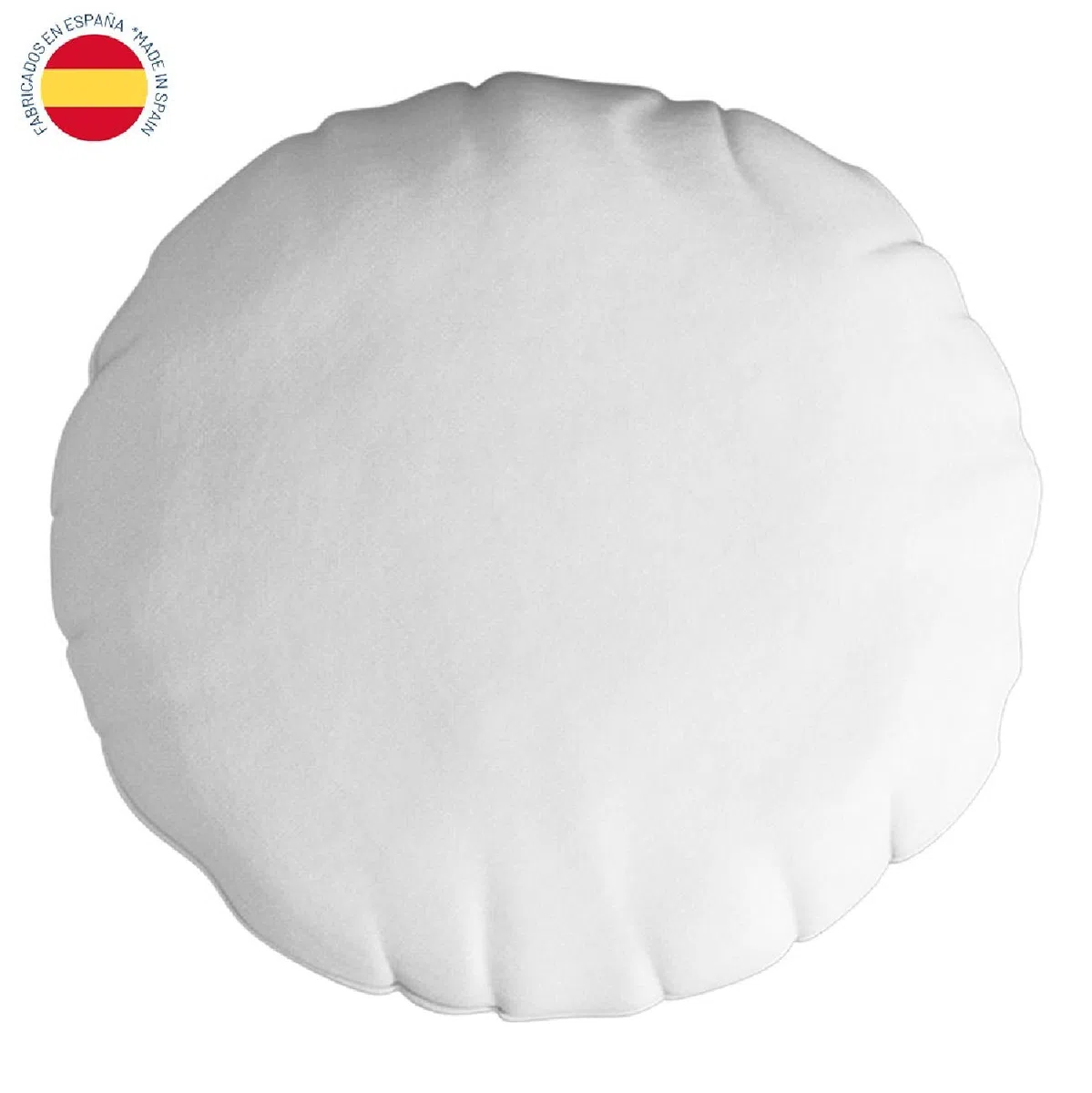 Relleno de cojín Redondo, Varias Medidas. Relleno de Microfibra. Gran Densidad y Volumen para Cojines de sofá o Cama. Suaves e indeformables. (2, 40x40 Redondo)